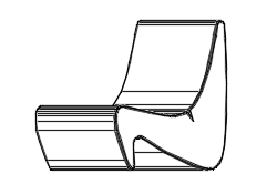 Dowload free Amoebe seat from Verner Panton perspective autocad block. Autocad block make by Be Interior Designer for block free download