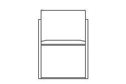 Dowload free Brno chair designed by Mies van der Rohe elevation autocad block. Autocad block make by Be Interior Designer for block free download