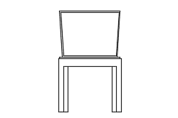 Dowload free Chair designed by Mies van der Rohe elevation autocad block. Autocad block make by Be Interior Designer for block free download