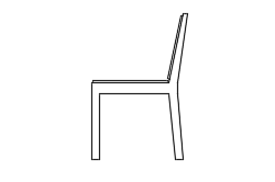 Dowload free Chair designed by Mies van der Rohe side view autocad block. Autocad block make by Be Interior Designer for block free download