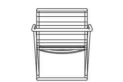 Dowload free Armchair MR designed by Mies van der Rohe back view autocad block. Autocad block make by Be Interior Designer for block free download