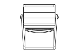 Dowload free Armchair MR designed by Mies van der Rohe elevation autocad block. Autocad block make by Be Interior Designer for block free download