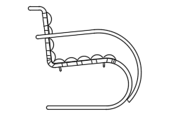 Dowload free Armchair MR designed by Mies van der Rohe side view autocad block. Autocad block make by Be Interior Designer for block free download