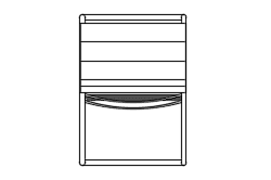 Dowload free Chair MR designed by Mies van der Rohe elevation autocad block. Autocad block make by Be Interior Designer for block free download