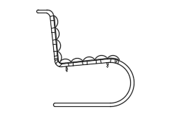 Dowload free Chair MR designed by Mies van der Rohe side view autocad block. Autocad block make by Be Interior Designer for block free download