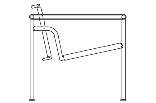 Dowload free Chair LC1 designed by Le Corbusie side view autocad block. Autocad block make by Be Interior Designer for block free download