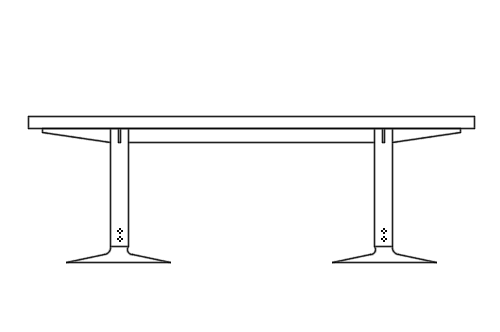 Dowload free Table LC7 designed by Le Corbusier elevation autocad block. Autocad block make by Be Interior Designer for block free download