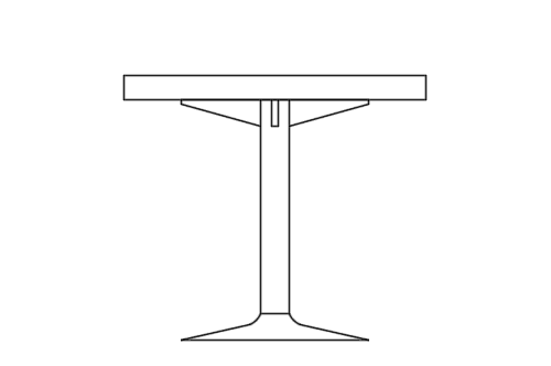 Dowload free Table LC7 designed by Le Corbusier side view autocad block. Autocad block make by Be Interior Designer for block free download