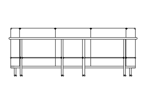 Dowload free Sofa LC4 designed by Le Corbusier back elevation autocad block. Autocad block make by Be Interior Designer for block free download