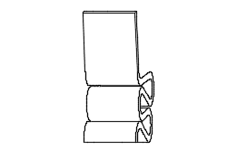 Dowload free Wiggle Side Chair designed by Frank Gehry back perspective autocad block. Autocad block make by Be Interior Designer for block free download