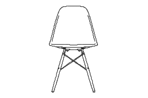 Dowload free Eames Plastic Chair DSW designed by Carles & Ray Eames elevation autocad block. Autocad block make by Be Interior Designer for block free download