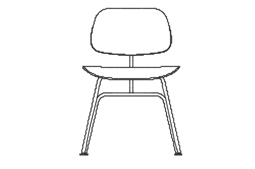 Dowload free Eames Plywood Chair DCM designed by Carles & Ray Eames elevation autocad block. Autocad block make by Be Interior Designer for block free download