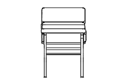 Dowload free Soft Pad Chaise ES 106 designed by Carles & Ray Eames elevation autocad block. Autocad block make by Be Interior Designer for block free download