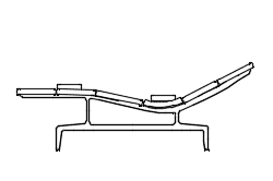 Dowload free Soft Pad Chaise ES 106 designed by Carles & Ray Eames side view autocad block. Autocad block make by Be Interior Designer for block free download