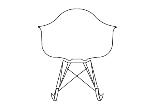 Dowload free Plastic Armchair RAR designed by Carles & Ray Eames elevation autocad block. Autocad block make by Be Interior Designer for block free download