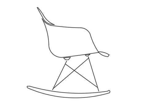 Dowload free Plastic Armchair RAR designed by Carles & Ray Eames side view autocad block. Autocad block make by Be Interior Designer for block free download