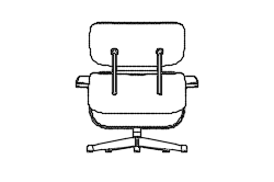 Dowload free Lounge Chair designed by Carles & Ray Eames back view autocad block. Autocad block make by Be Interior Designer for block free download