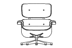 Dowload free Lounge Chair designed by Carles & Ray Eames elevation autocad block. Autocad block make by Be Interior Designer for block free download