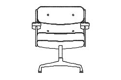 Dowload free Lobby Chair ES 108 designed by Carles & Ray Eames elevation autocad block. Autocad block make by Be Interior Designer for block free download