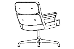 Dowload free Lobby Chair ES 108 designed by Carles & Ray Eame perspective autocad block. Autocad block make by Be Interior Designer for block free download