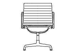 Dowload free Aluminium Office Chair EA designed by Carles & Ray Eames elevation autocad block. Autocad block make by Be Interior Designer for block free download