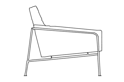 Dowload free 3 Seater sofa Series 3300 designed by Arne Jacobsen side view autocad block. Autocad block make by Be Interior Designer for block free download