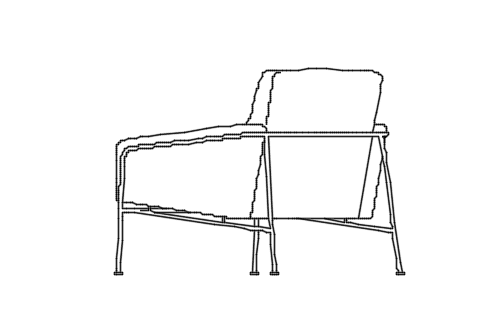 Dowload free Sofa Series 3300 designed by Arne Jacobsen back perspective autocad block. Autocad block make by Be Interior Designer for block free download