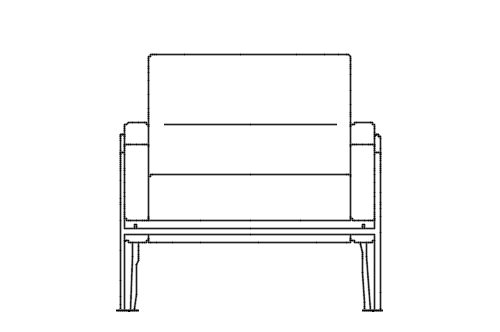 Dowload free Sofa Series 3300 designed by Arne Jacobsen elevation autocad block. Autocad block make by Be Interior Designer for block free download