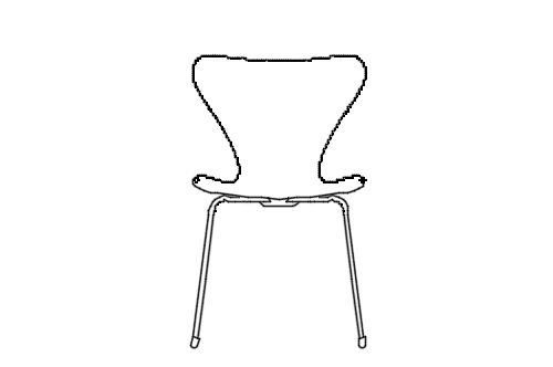 Dowload free Chair designed by Arne Jacobsen elevation autocad block. Autocad block make by Be Interior Designer for block free download