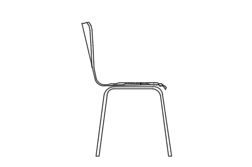 Dowload free Chair designed by Arne Jacobsen side view autocad block. Autocad block make by Be Interior Designer for block free download