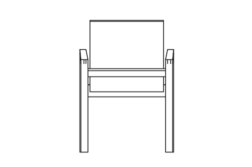 Dowload free Chair designed by Alvar Aalto back view autocad block. Autocad block make by Be Interior Designer for block free download