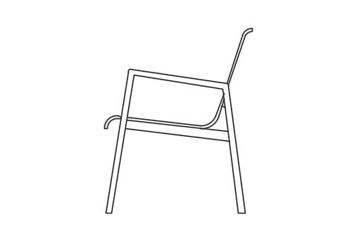 Download Chair designed by Alvar Aalto side view  cad block