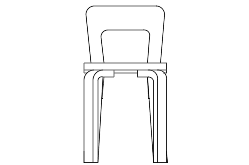 Dowload free Hansa Chair designed by Alvar Aalto elevation autocad block. Autocad block make by Be Interior Designer for block free download