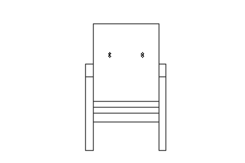 Dowload free Mairea Seat designed by Alvar Aalto elevation autocad block. Autocad block make by Be Interior Designer for block free download