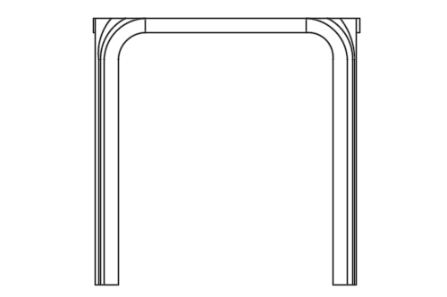 Dowload free Stool designed by Alvar Aalto elevation autocad block. Autocad block make by Be Interior Designer for block free download