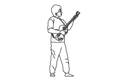 Dowload free Man playing the base guitar elevation autocad block. Autocad block make by Be Interior Designer for block free download