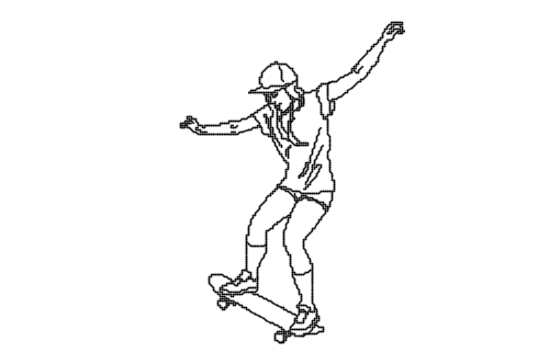 Dowload free Woman riding a skateboard elevation autocad block. Autocad block make by Be Interior Designer for block free download