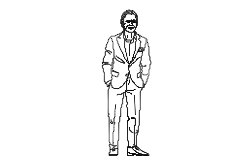 Dowload free Man in suit with his hands in his pockets elevation  autocad block. Autocad block make by Be Interior Designer for block free download