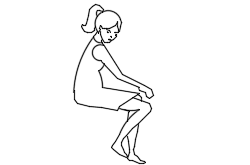 Dowload free Young woman sitting side view autocad block. Autocad block make by Be Interior Designer for block free download