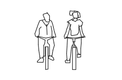 Dowload free Couple riding a bike elevation autocad block. Autocad block make by Be Interior Designer for block free download