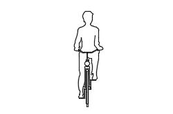 Dowload free Person riding a bike elevation autocad block. Autocad block make by Be Interior Designer for block free download