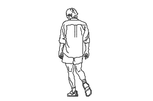 Dowload free Man from the back walking away elevation autocad block. Autocad block make by Be Interior Designer for block free download