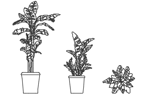 Dowload free Group of Banana plant elevation and plan autocad block. Autocad block make by Be Interior Designer for block free download