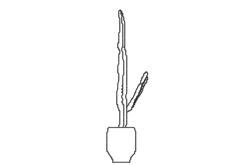 Dowload free Potted cactus 3 elevation autocad block. Autocad block make by Be Interior Designer for block free download