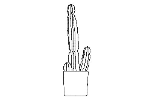 Dowload free Potted cactus 4 elevation autocad block. Autocad block make by Be Interior Designer for block free download