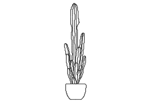 Dowload free Potted cactus 5 elevation autocad block. Autocad block make by Be Interior Designer for block free download