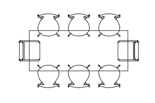 Dowload free Cool chairs with table plan autocad block. Autocad block make by Be Interior Designer for block free download