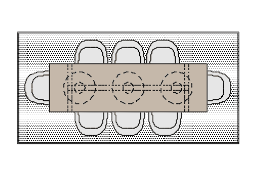 Dowload free Cool dining room with pendant lights and carpet plan autocad block. Autocad block make by Be Interior Designer for block free download