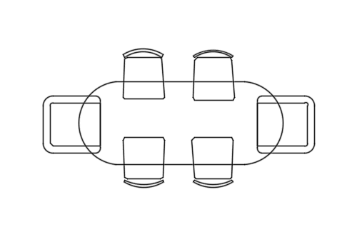 Dowload free Cool family table plan autocad block. Autocad block make by Be Interior Designer for block free download