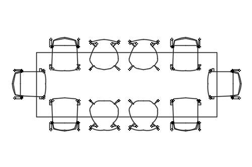 Dowload free Group of large table with different cool chairs plan autocad block. Autocad block make by Be Interior Designer for block free download